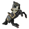 Figurine Cheval cabré en armure noire - Papo
