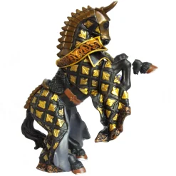 Figurine Cheval du Maître des armes cimier taureau noir - Papo