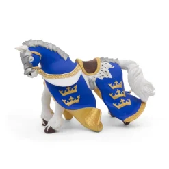 Figurine Cheval du roi Arthur bleu - Papo