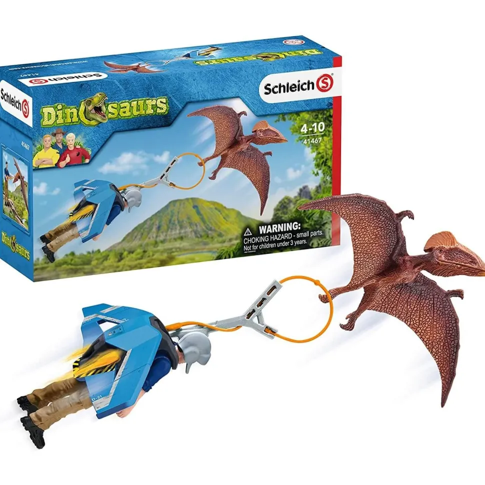 Figurine dinosaure : Poursuite en Jetpack - Schleich