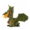 Figurine Dragon ailé vert avec flamme - Papo
