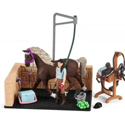 Figurine horse club : Box de lavage avec Emily & Luna - Schleich