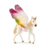 Figurine Licorne ailée arc-en-ciel, poulain - Schleich