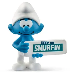 Figurine Schtroumpf et son panneau Smurfin’ - Schleich