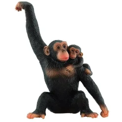 Figurine Singe : Chimpanzé avec bébé - Bullyland