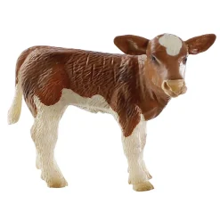 Figurine vache marron/blanc : Veau - Bullyland