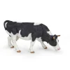 Figurine vache noire et blanche broutant - Papo