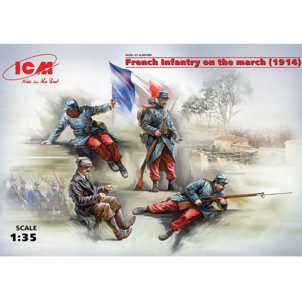 Figurines : Infanterie française en marche (1914) - ICM
