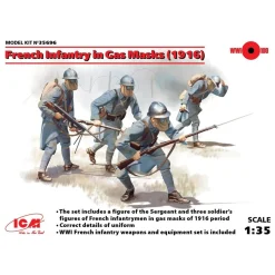 Figurines : Infanterie française avec masques à gaz (1916) - ICM