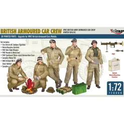 Figurines : équipage d'un véhicule blindé britannique de la seconde guerre mondiale, hiver 1944/1945 - Mirage Hobby