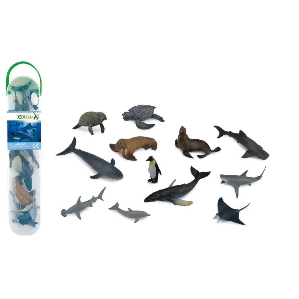Figurines Animaux Marins : Set de 12 mini figurines Animaux Marins - Figurines Collecta