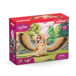 Figurines Bayala : Elfe à dos de chouette scintillante - Schleich