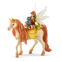 Figurines Bayala : Fée Marween avec une licorne scintillante - Schleich