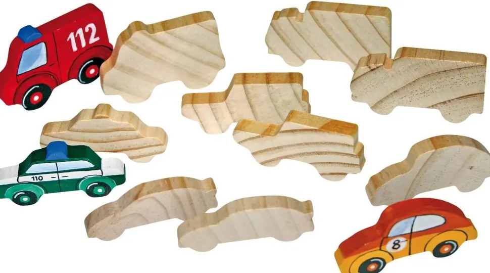 FigurINes bois Véhicule, set de 12 - Eduplay