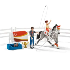 Figurines cheval et cavalière : Kit de voltige équestre Horse Club Mia - Schleich