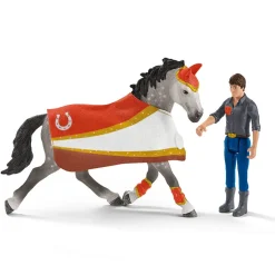 Figurines cheval et cavalière : Kit de voltige équestre Horse Club Mia - Schleich