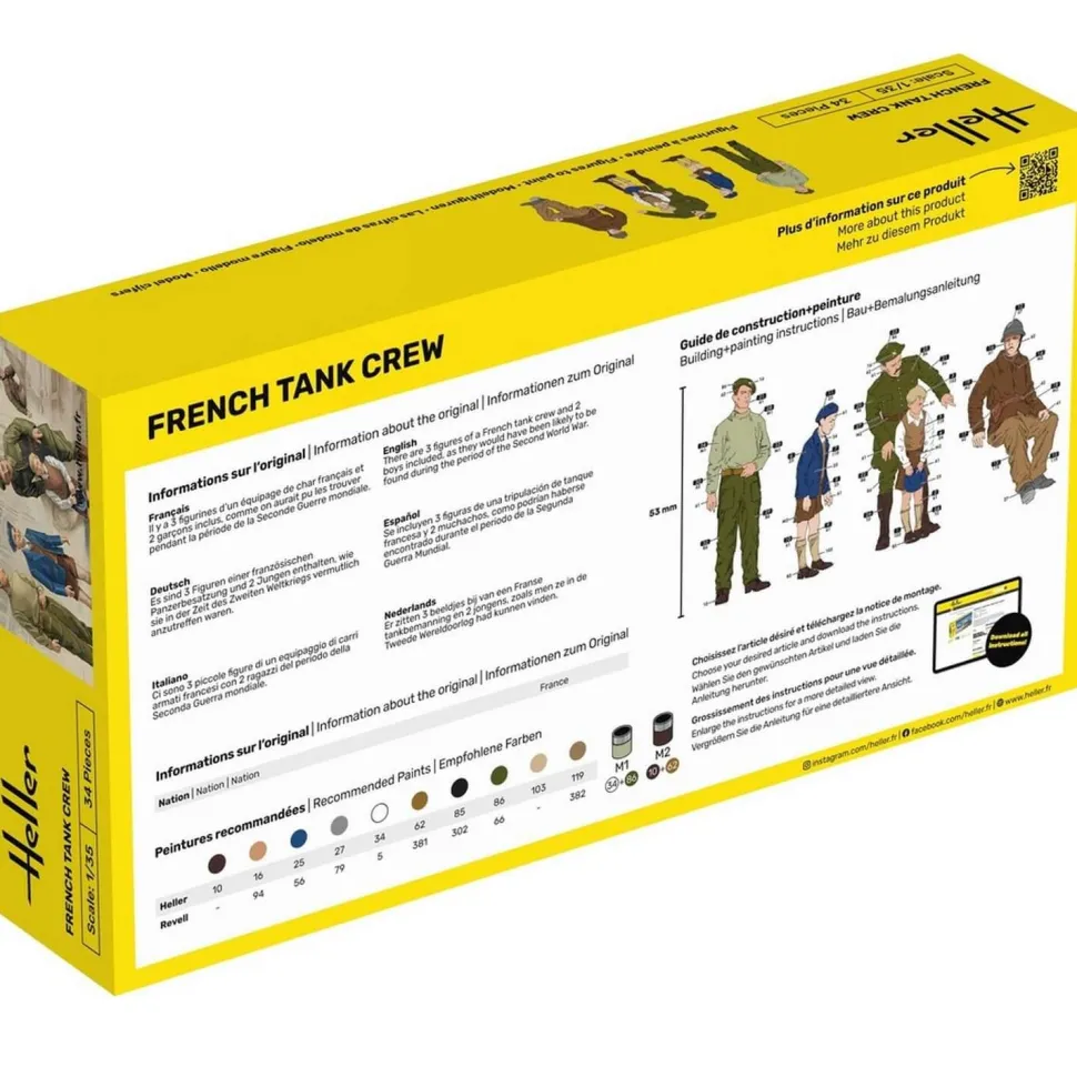 Figurines de Guerre : STARTER KIT Equipage de char français - Heller