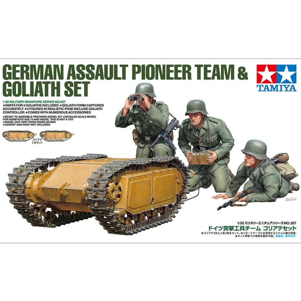 Figurines de la 2ème Guerre Mondiale : Goliath Et Pionners Allemands - Tamiya