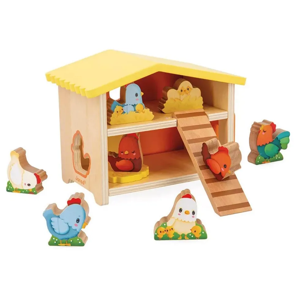 Figurines en bois : Mon premier Poulailler - Janod