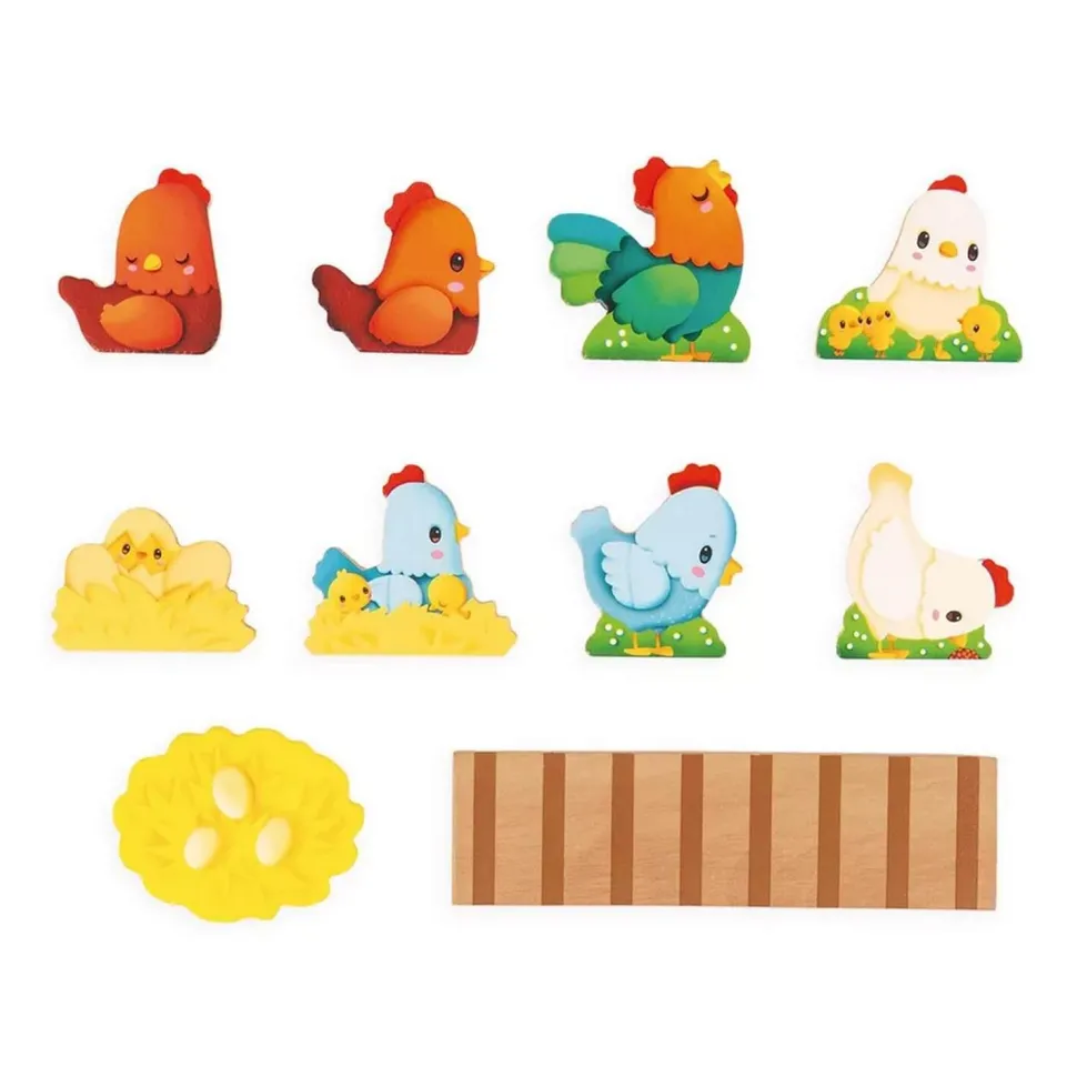 Figurines en bois : Mon premier Poulailler - Janod