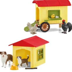 Figurines Farm World : Kit 2 en 1 : Poulailler et niche - Schleich