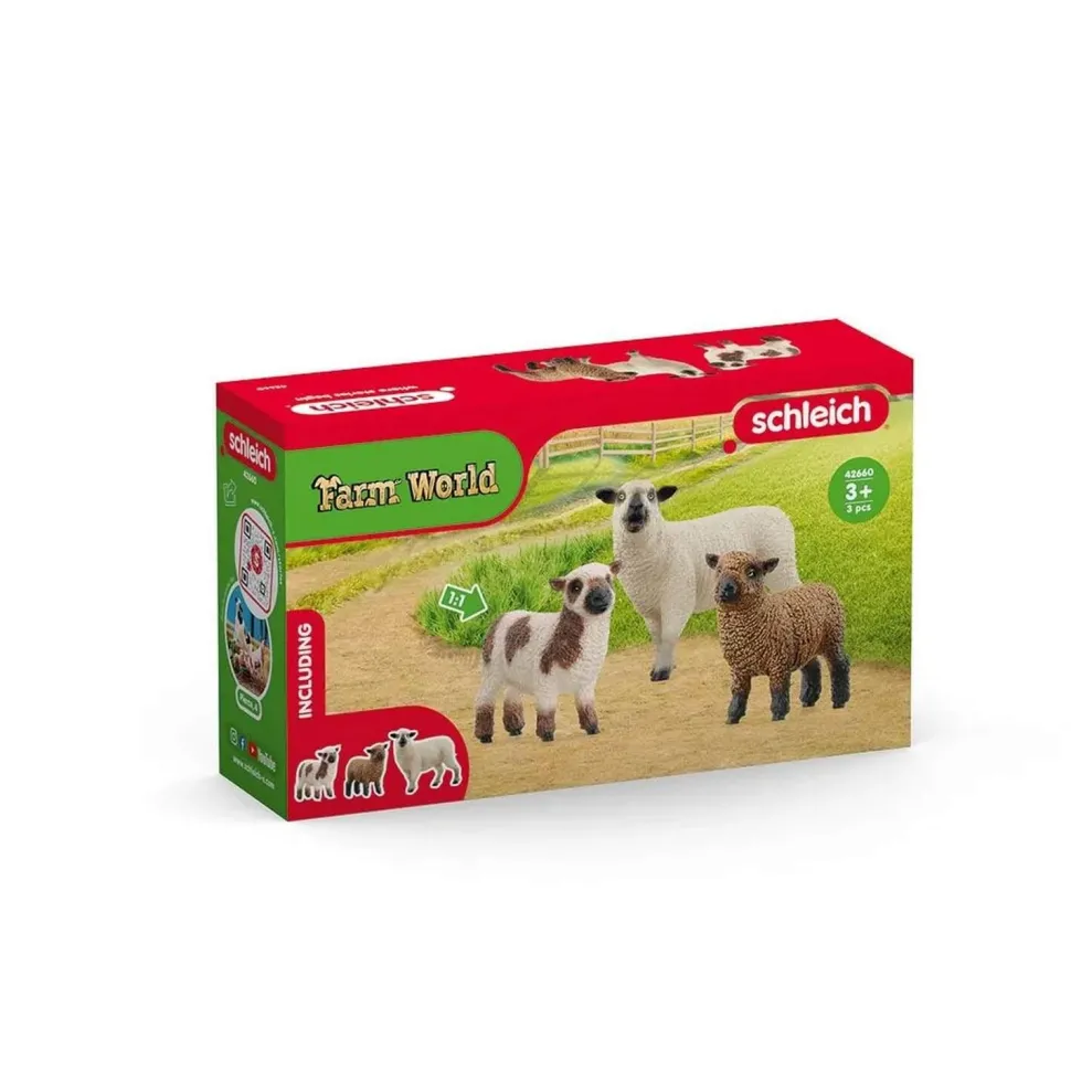 Figurines Farm World : Trio de moutons - Schleich