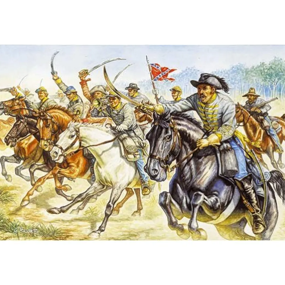 Figurines Guerre de Sécession : Cavalerie confédérée - Italeri