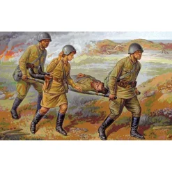 Figurines historiques 2ème guerre mondiale : Personnel Médical Sovietique - Zvezda