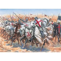 Figurines médiévales : Templiers : 15 cavaliers - Italeri