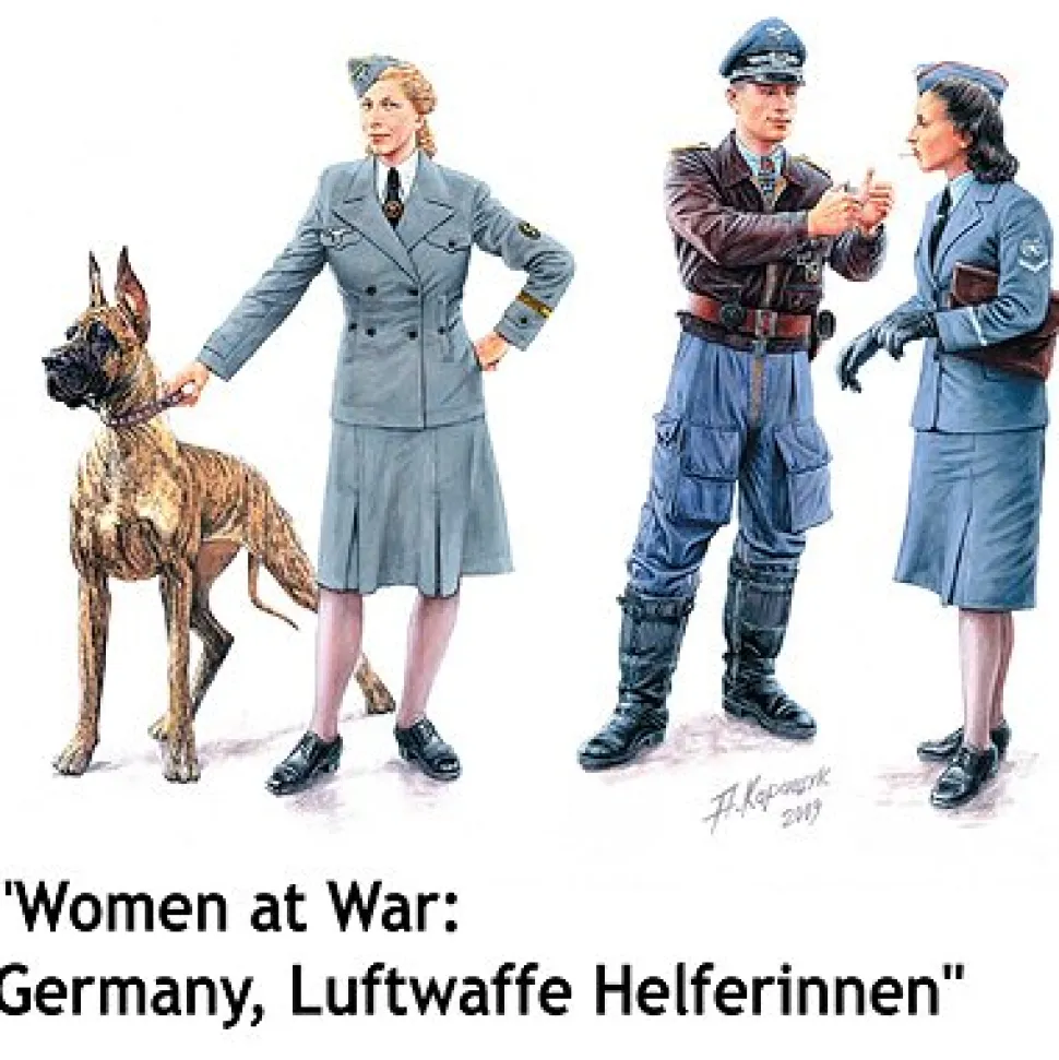 Figurines 2ème Guerre Mondiale : Femmes au combat : Luftwaffe Helferinnen - Master Box