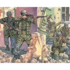 Figurines 2ème Guerre Mondiale : Parachutistes Allemands - Italeri