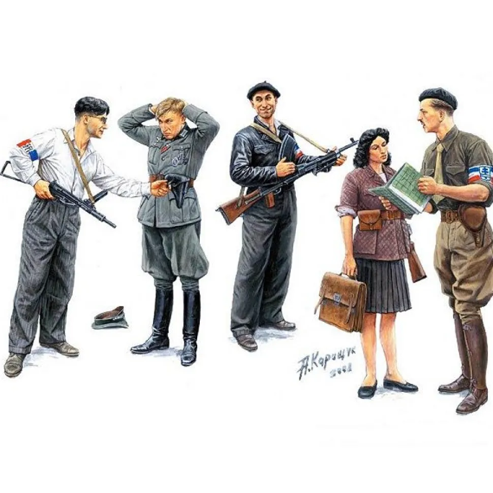 Figurines 2ème Guerre Mondiale : Maquis : Résistants français 1944 - Master Box