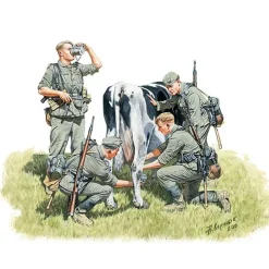 Figurines 2ème Guerre Mondiale : Collecte de lait : Front Ouest 1940 - Master Box