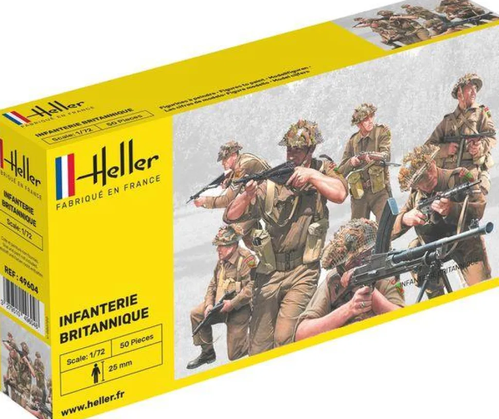Figurines 2ème Guerre Mondiale : Infanterie britannique - Heller