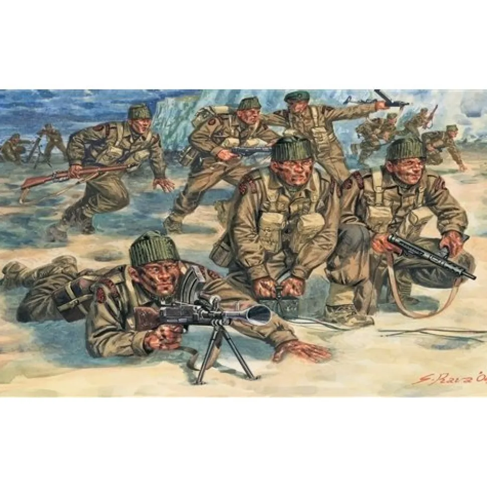 Figurines 2ème Guerre Mondiale : Commandos Britanniques - Italeri