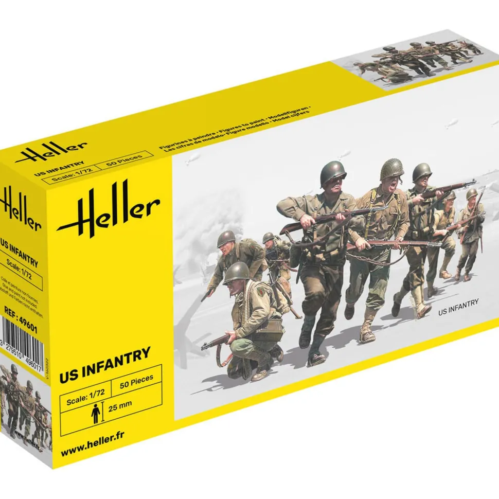 Figurines 2ème Guerre Mondiale : Infanterie US - Heller