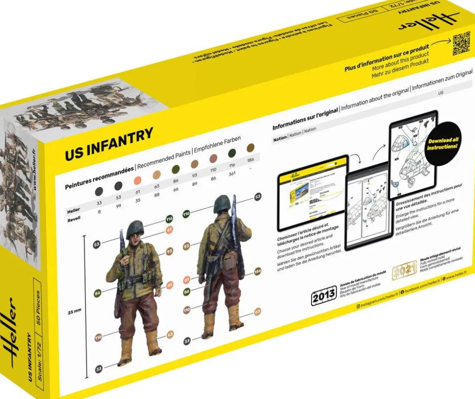 Figurines 2ème Guerre Mondiale : Infanterie US - Heller