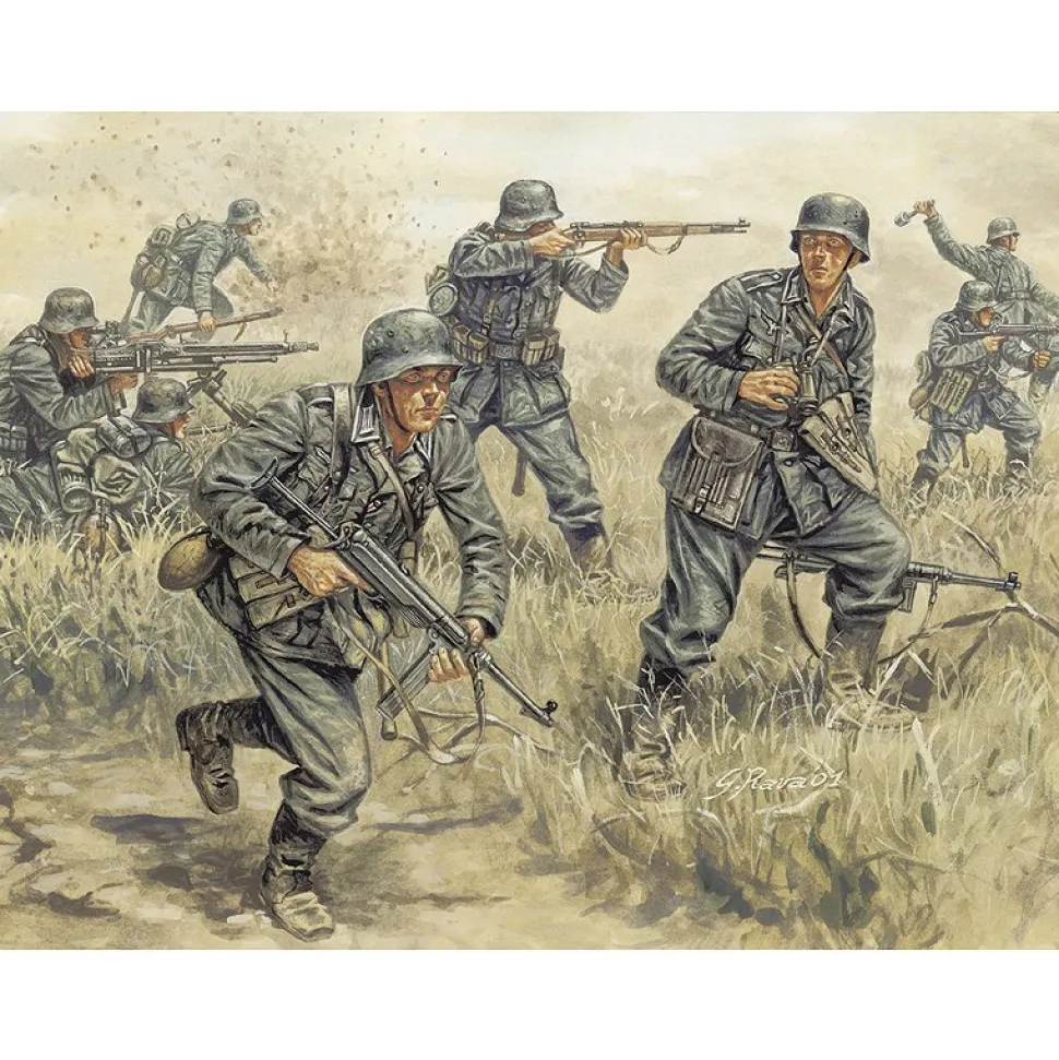 Figurines 2ème Guerre Mondiale : Infanterie allemande - Italeri