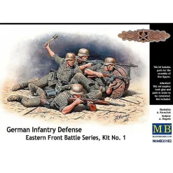 Figurines 2ème Guerre Mondiale : Infanterie allemande en défense - Master Box