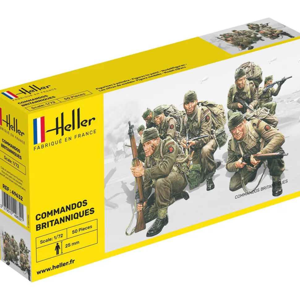 Figurines 2ème Guerre Mondiale : Commandos Britanniques - Heller