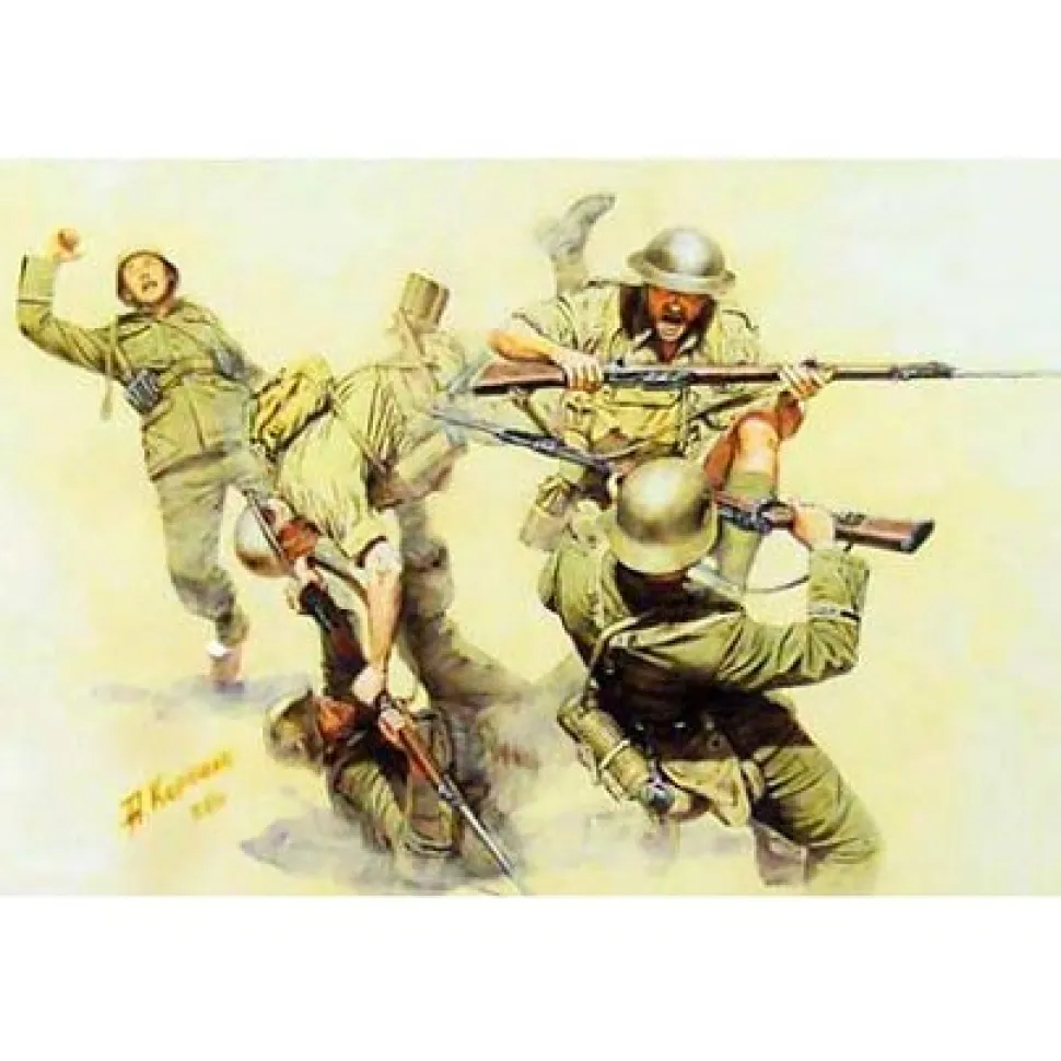 Figurines 2ème Guerre Mondiale : Combat au corps à corps : Bataille en Afrique du Nord 1942 - Master Box