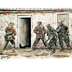 Figurines 2ème Guerre Mondiale : Panzergrenadier allemands : Front Ouest 1944-1945 - Master Box