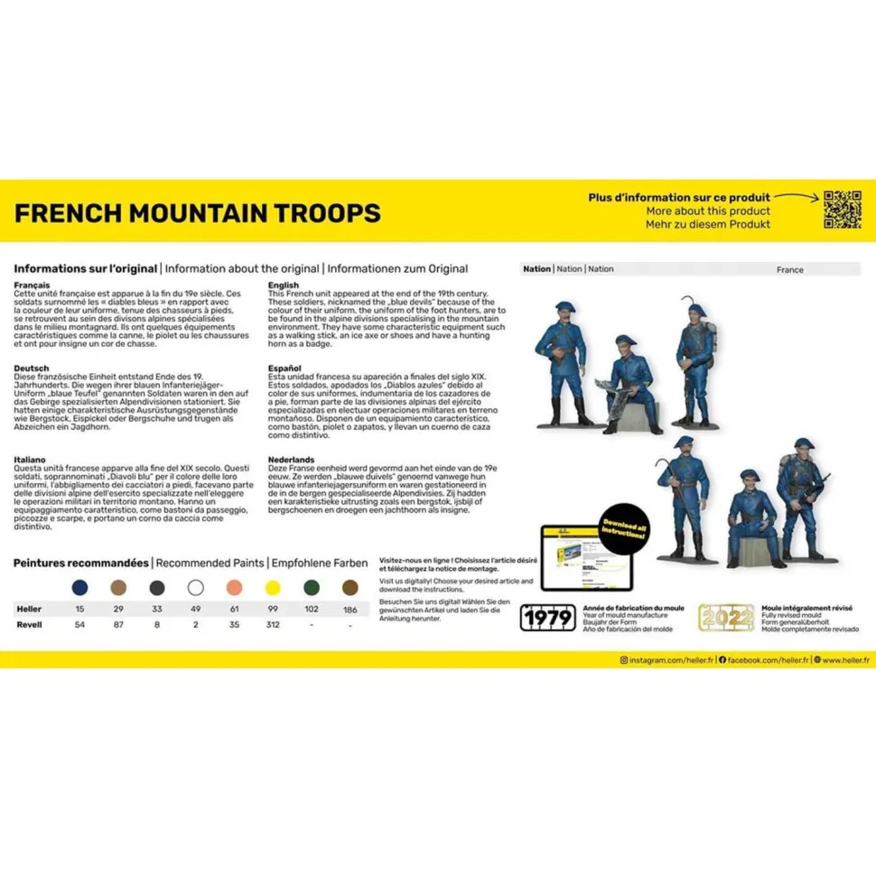 Figurines militaires : Chasseurs alpins - Heller