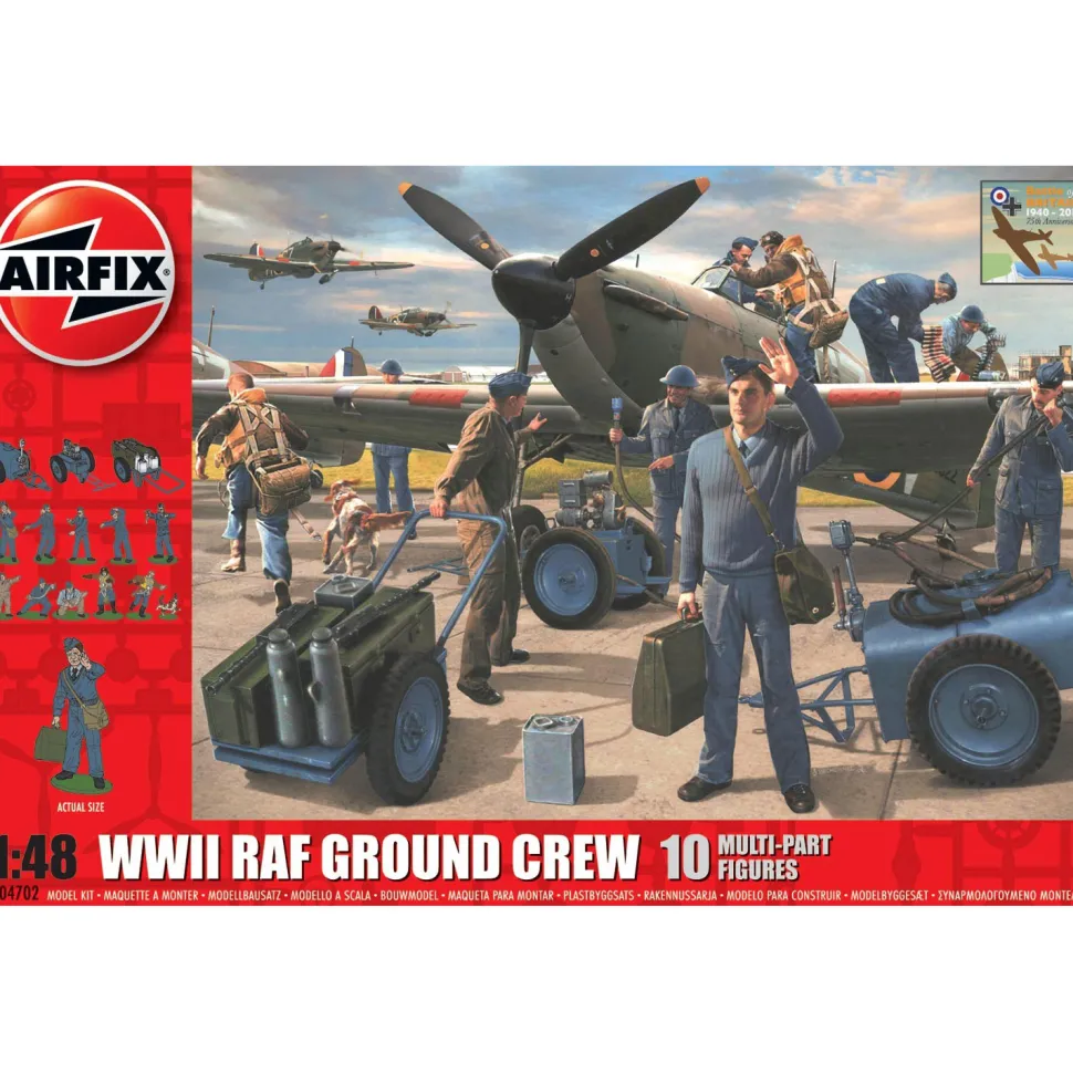 Figurines militaires : Equipe au sol de l'aviation RAF WWII - Airfix