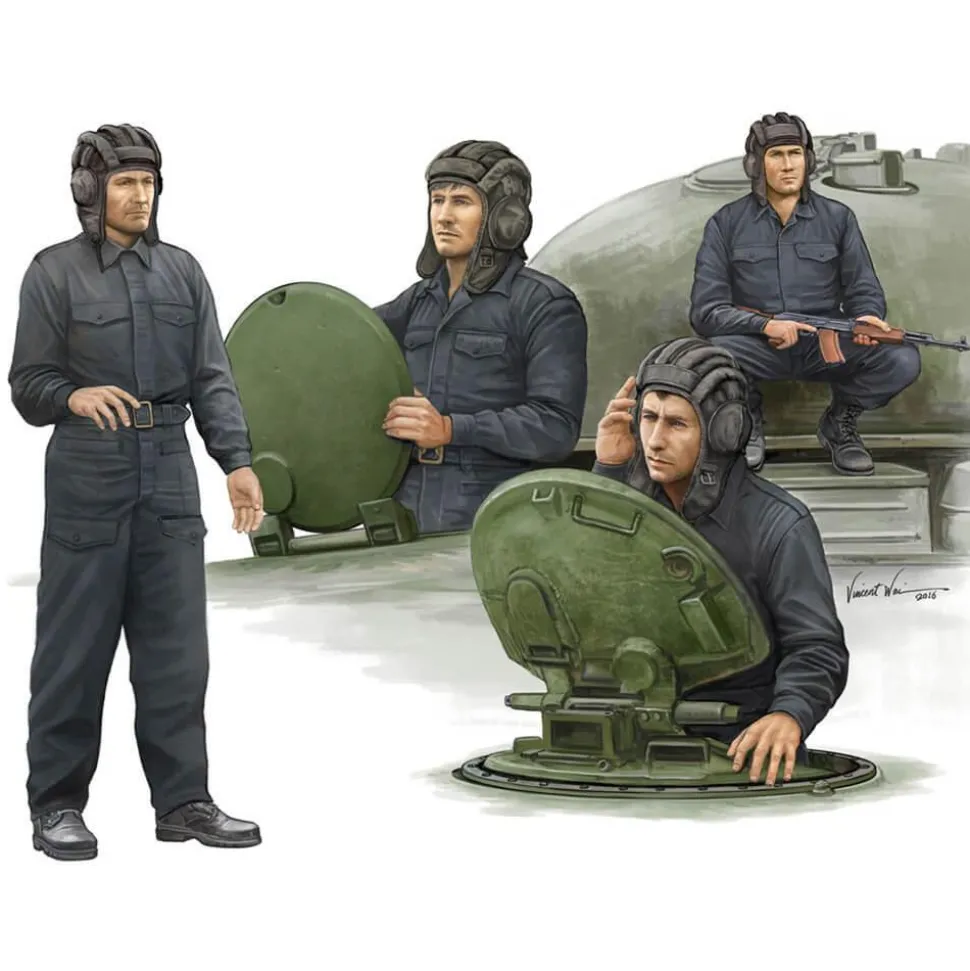 Figurines militaires : Équipage de char soviétique - Trumpeter