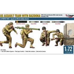 Figurines militaires : US ASSAULT TEAM WITH BAZOOKA - Mirage Hobby