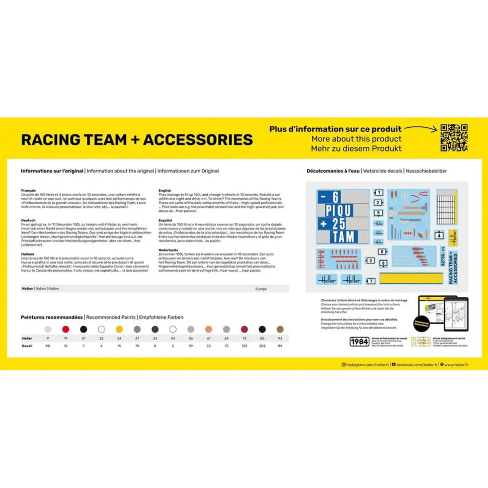 Figurines sport automobile : Starter Kit : Racing Team - Heller