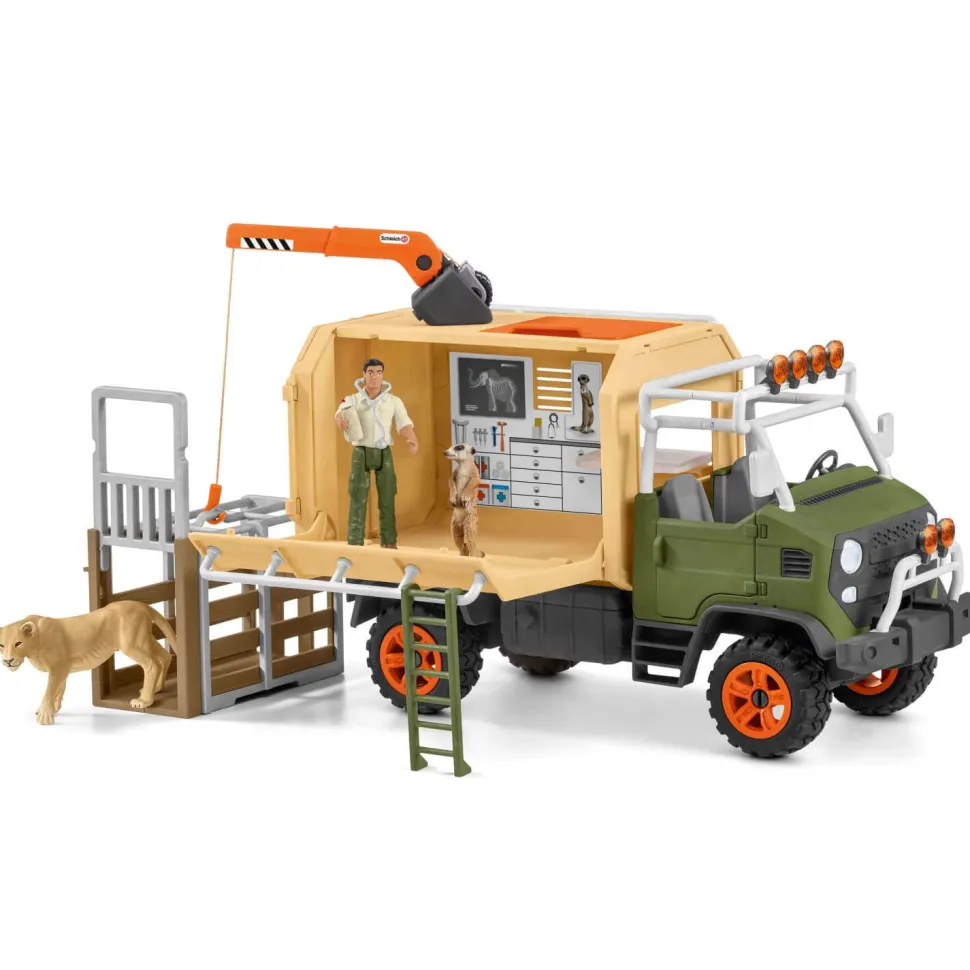 Figurines Wild Life : Gros camion sauvetage d'animaux - Schleich
