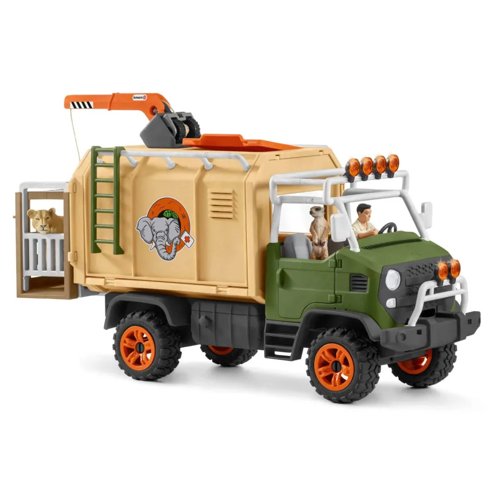 Figurines Wild Life : Gros camion sauvetage d'animaux - Schleich