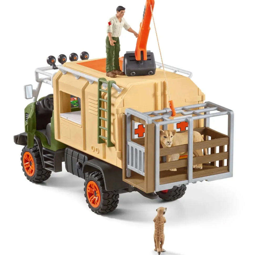 Figurines Wild Life : Gros camion sauvetage d'animaux - Schleich